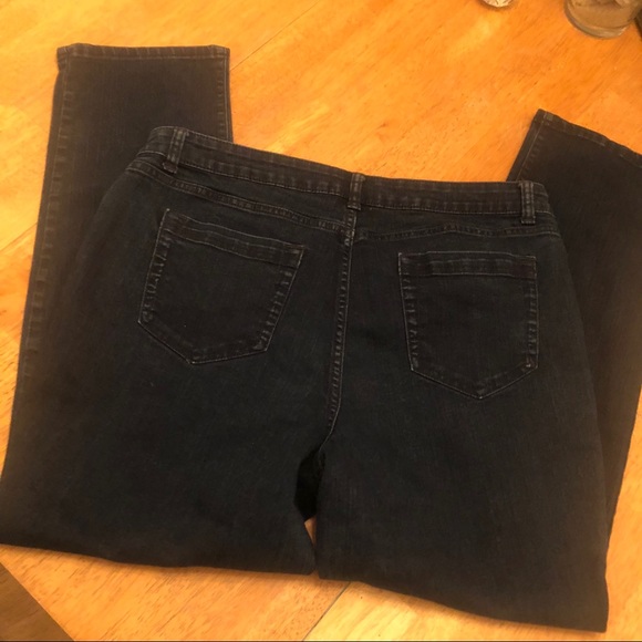 Croft & Barrow stretch dark wash Jeans Sz 14 short - Picture 2 of 8